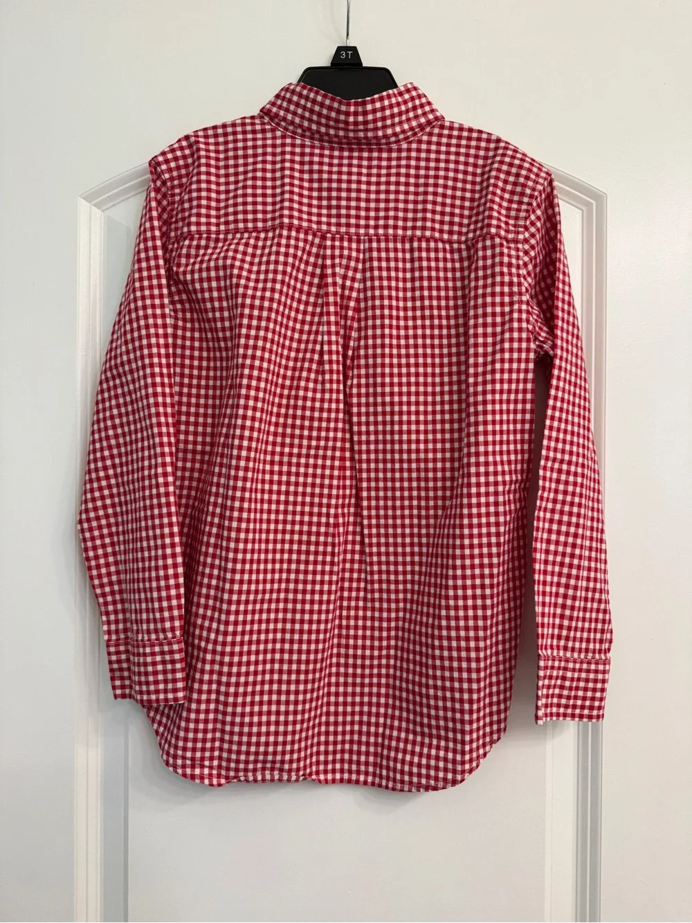 Ralph Lauren Boys Red White Gingham Button Down Shirt Size 7 Preppy Classic